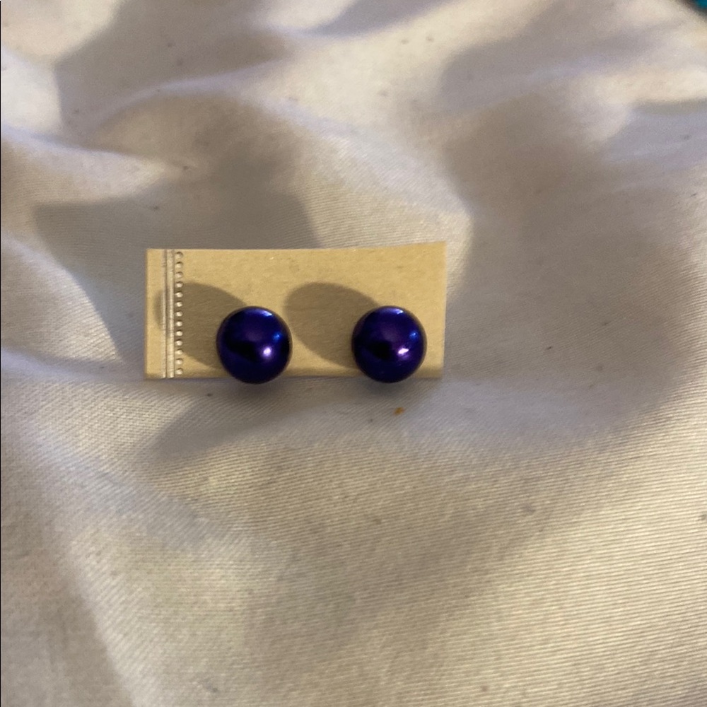 Purple Stud Earrings